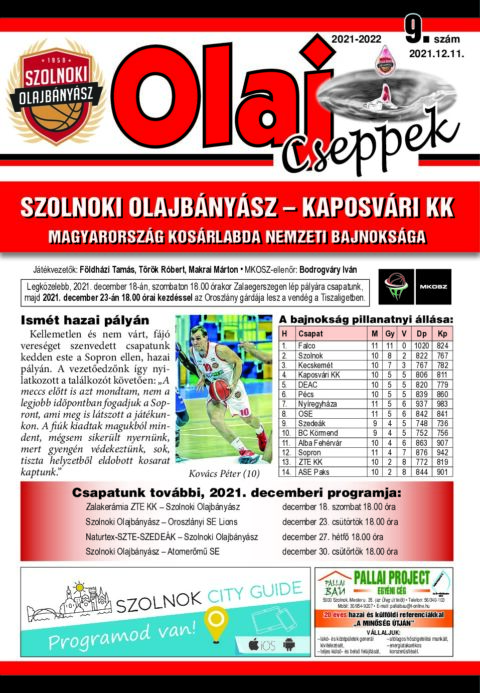 Olaj Cseppek 2021-22/9