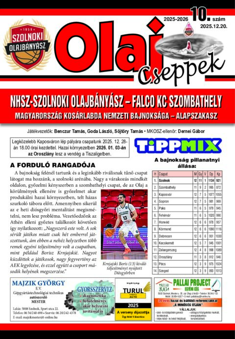 Olaj Cseppek 2025-26/10