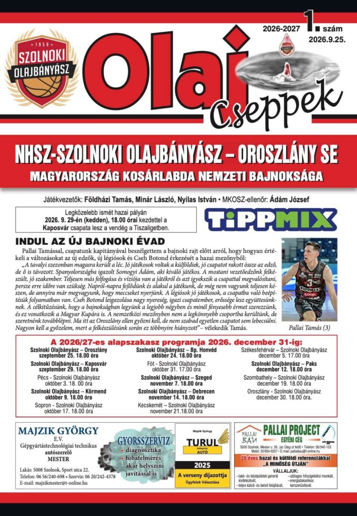 Olaj Cseppek 2026-27/1