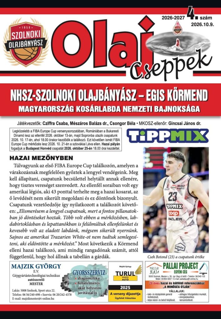 Olaj Cseppek 2026-27/4